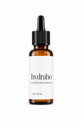Brown glass bottle with dropper labeled 'hydrabo' on a white background
